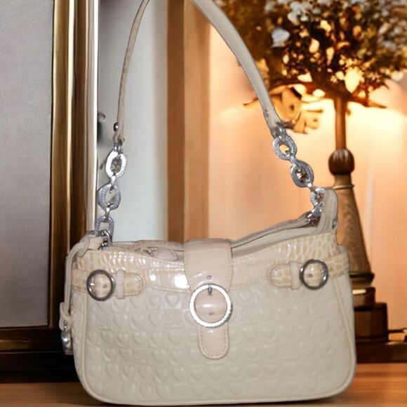 Brighton Trixie Handbag Quilted Hearts Leather Shoulder Crossbody Purse - Picture 9 of 15